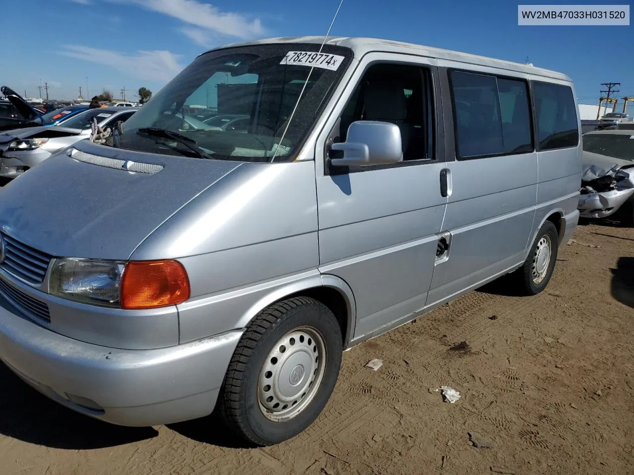 2003 Volkswagen Eurovan Mv VIN: WV2MB47033H031520 Lot: 78219774