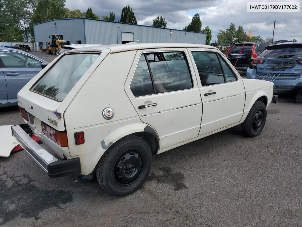 1981 Volkswagen Rabbit L Custom VIN: 1VWFG0179BV177022 Lot: 65369204