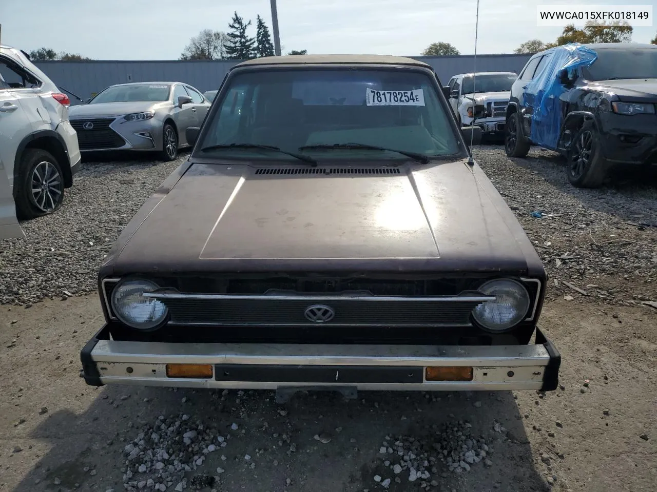 1985 Volkswagen Golf Cabriolet Dlx VIN: WVWCA015XFK018149 Lot: 78178254