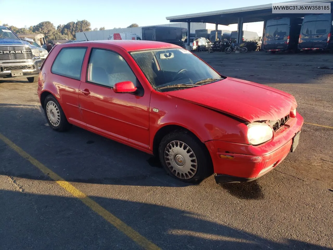 1999 Volkswagen Golf Gl VIN: WVWBC31J6XW358185 Lot: 78451614