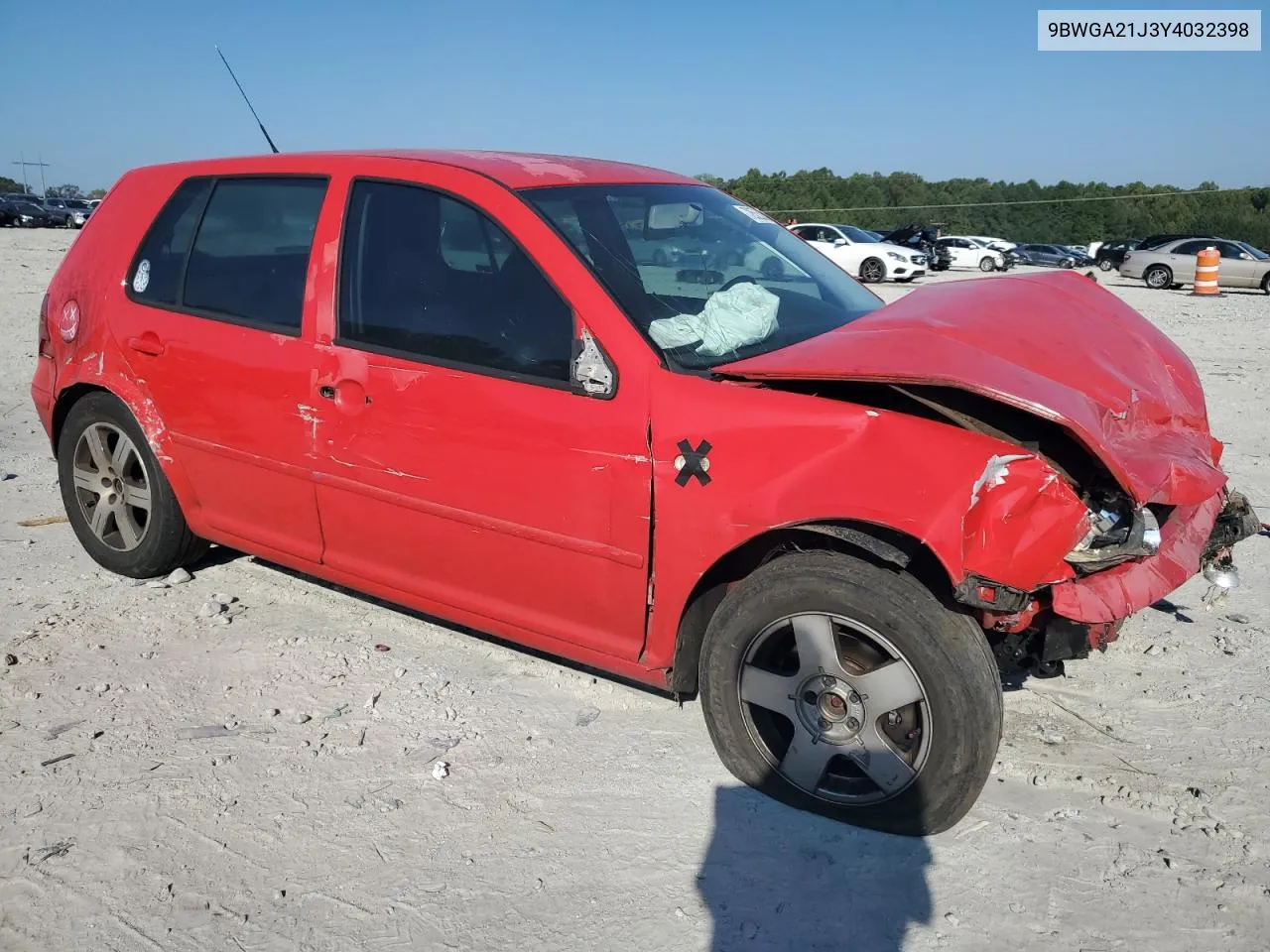 2000 Volkswagen Golf Gls VIN: 9BWGA21J3Y4032398 Lot: 72505224