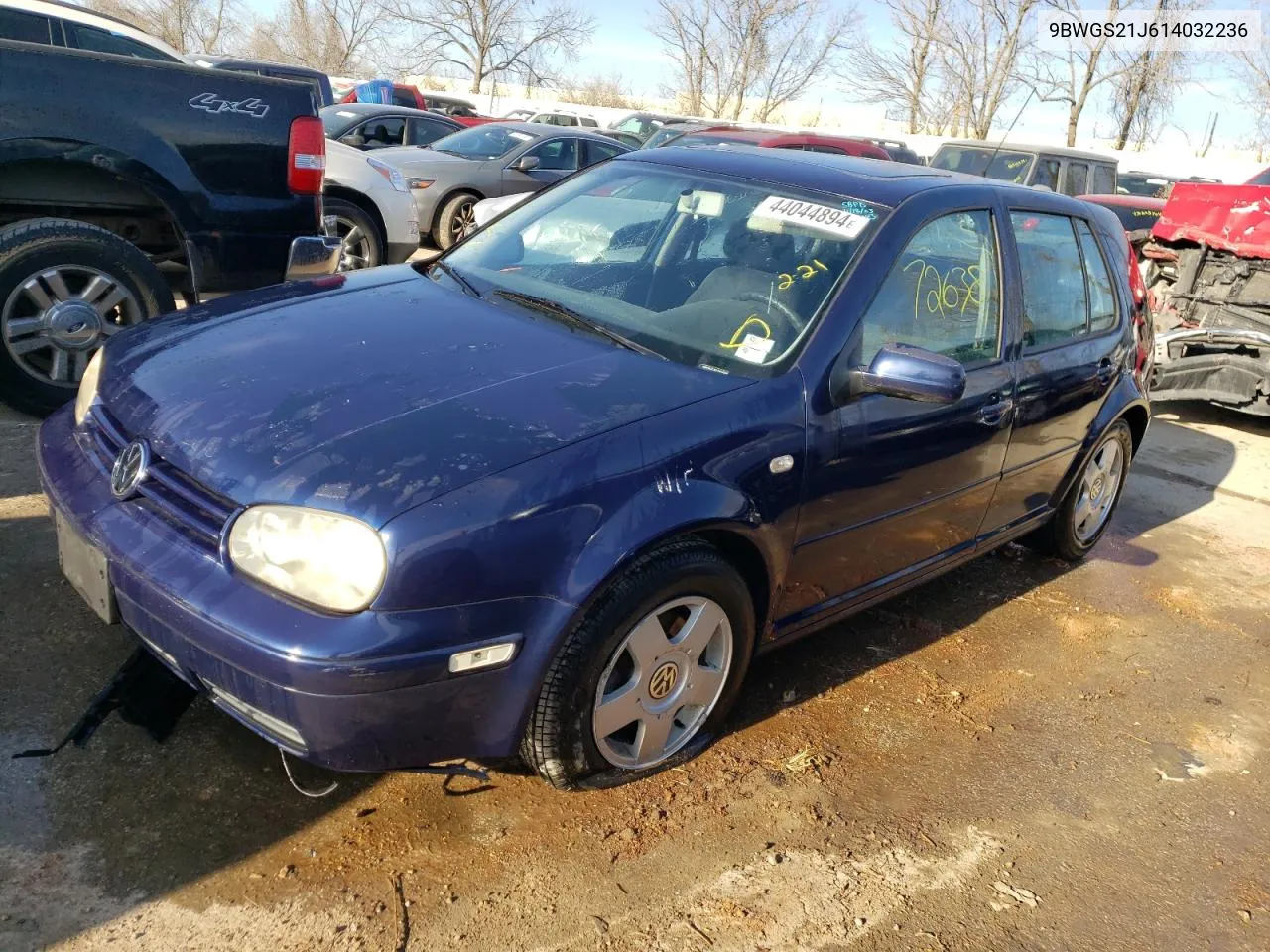 2001 Volkswagen Golf Gls VIN: 9BWGS21J614032236 Lot: 44044894