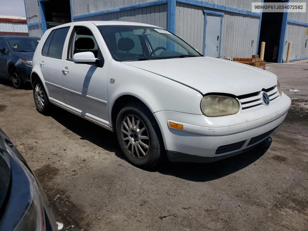 9BWGP61J034072582 2003 Volkswagen Golf Gls Tdi