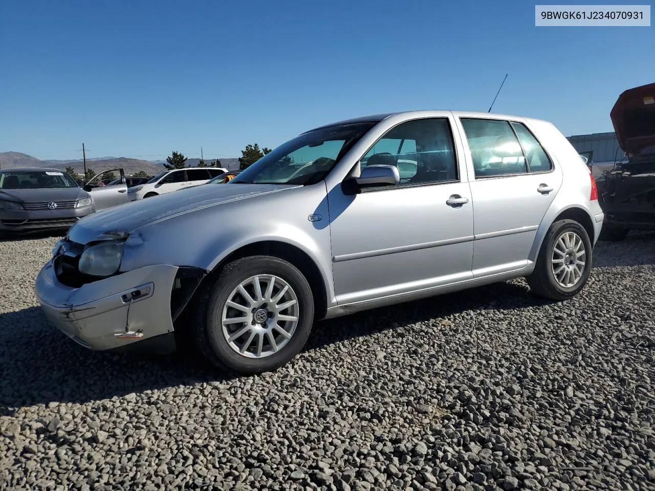 2003 Volkswagen Golf Gls VIN: 9BWGK61J234070931 Lot: 72625484