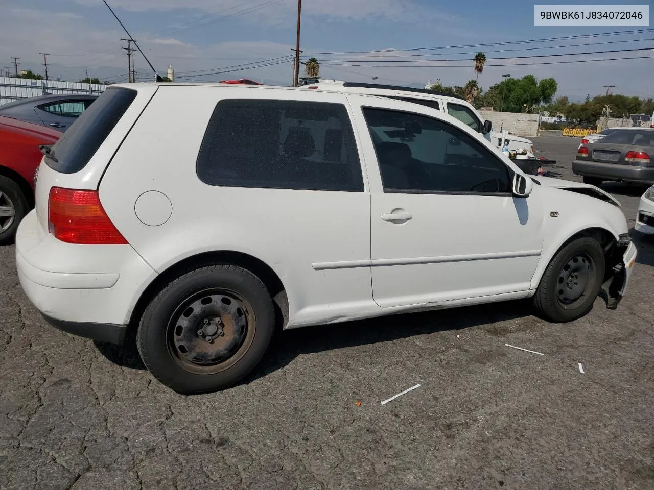 2003 Volkswagen Golf Gl VIN: 9BWBK61J834072046 Lot: 74564664