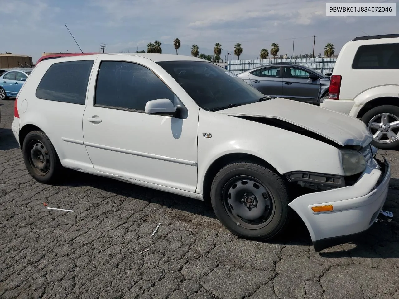 2003 Volkswagen Golf Gl VIN: 9BWBK61J834072046 Lot: 74564664