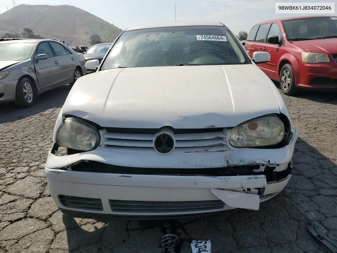 2003 Volkswagen Golf Gl VIN: 9BWBK61J834072046 Lot: 74564664