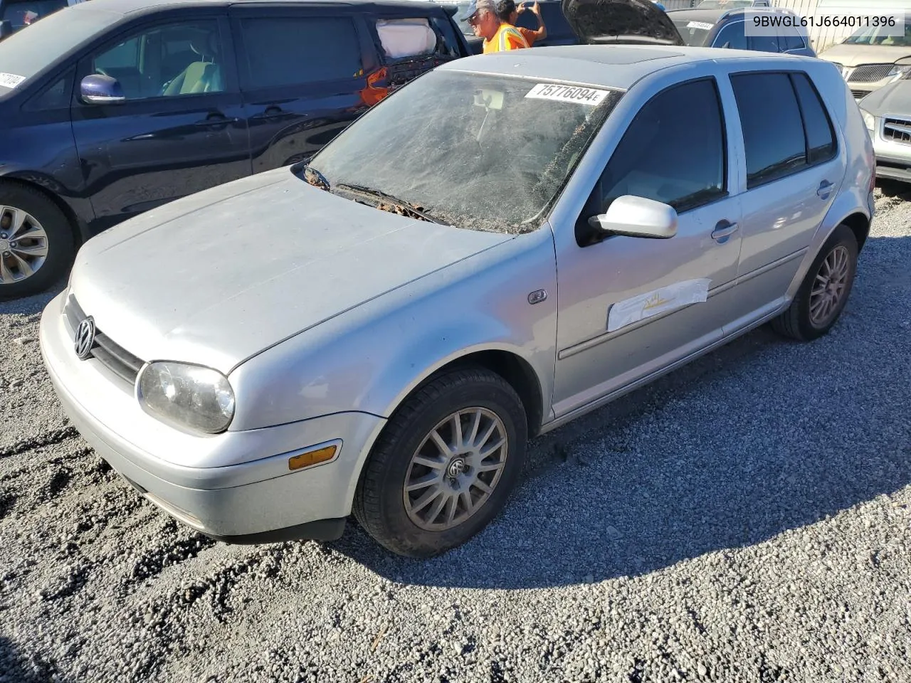 2006 Volkswagen Golf Gls VIN: 9BWGL61J664011396 Lot: 75776094