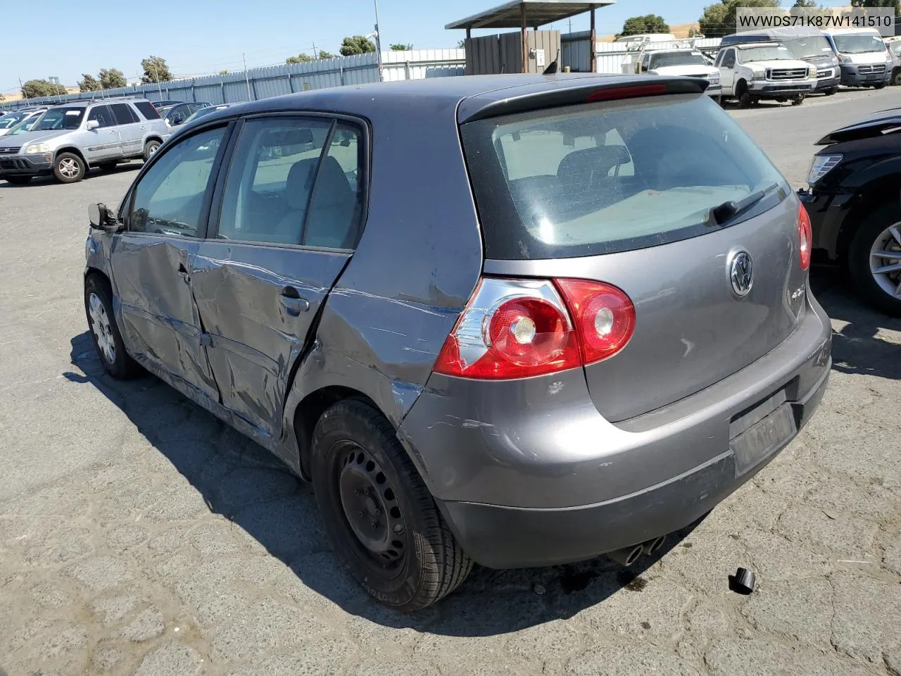 2007 Volkswagen Rabbit VIN: WVWDS71K87W141510 Lot: 62288324