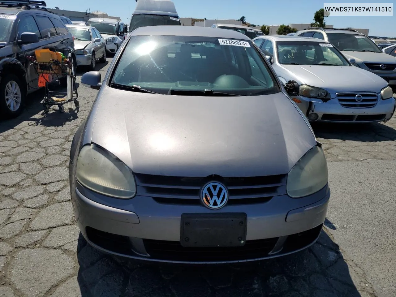 WVWDS71K87W141510 2007 Volkswagen Rabbit