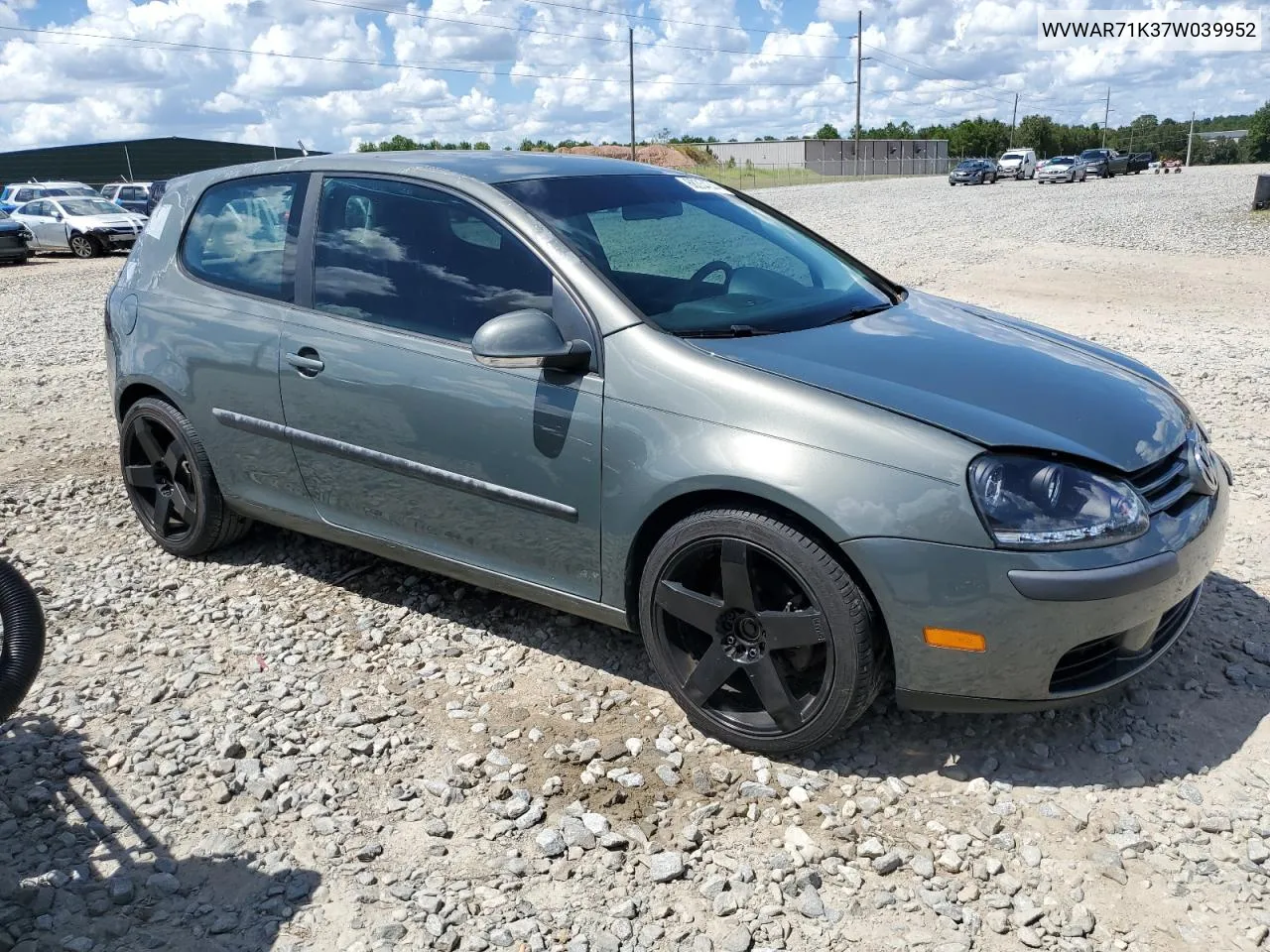 2007 Volkswagen Rabbit VIN: WVWAR71K37W039952 Lot: 68354244