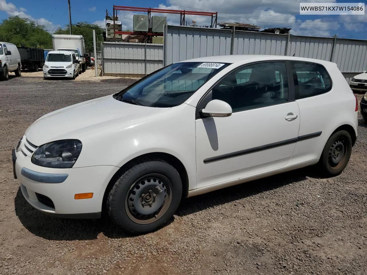 2007 Volkswagen Rabbit VIN: WVWBS71KX7W154086 Lot: 69996614