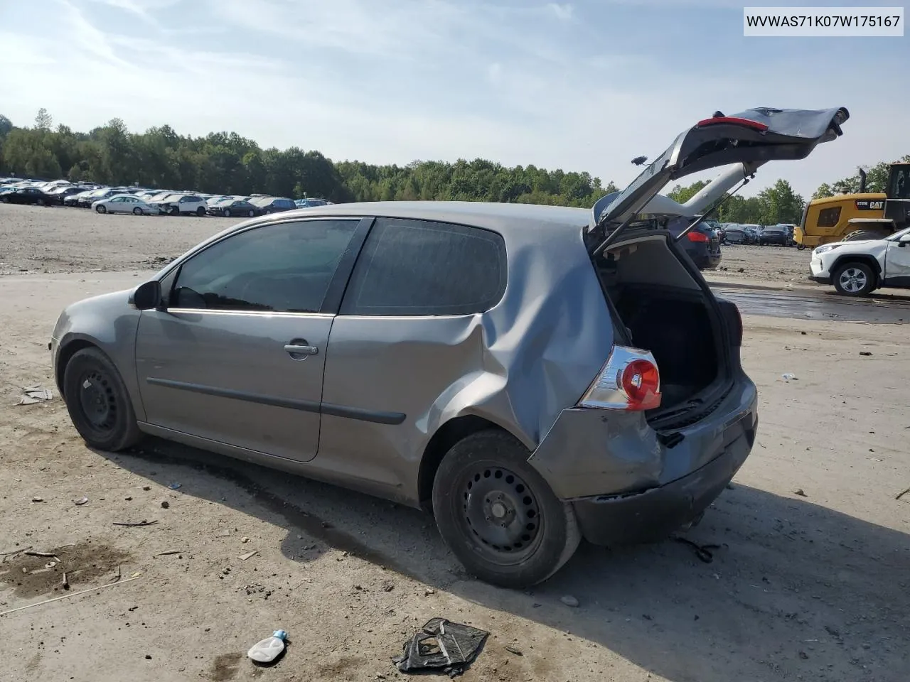 WVWAS71K07W175167 2007 Volkswagen Rabbit