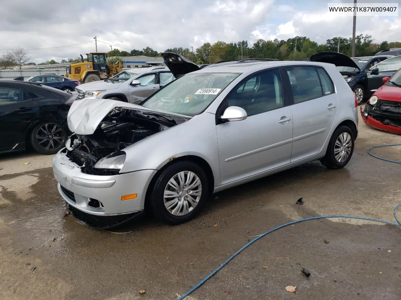 2007 Volkswagen Rabbit VIN: WVWDR71K87W009407 Lot: 72890914