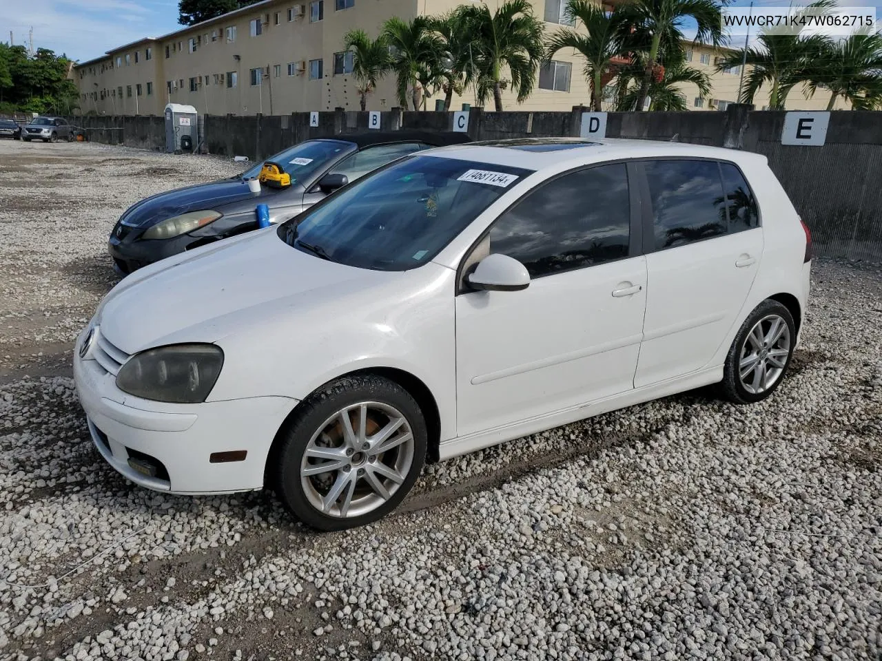 WVWCR71K47W062715 2007 Volkswagen Rabbit