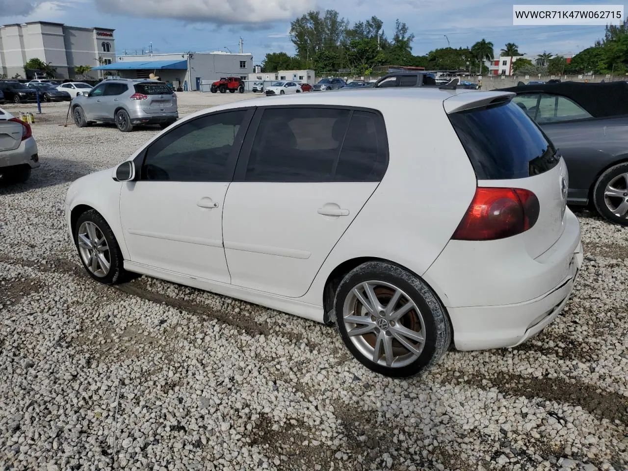 WVWCR71K47W062715 2007 Volkswagen Rabbit