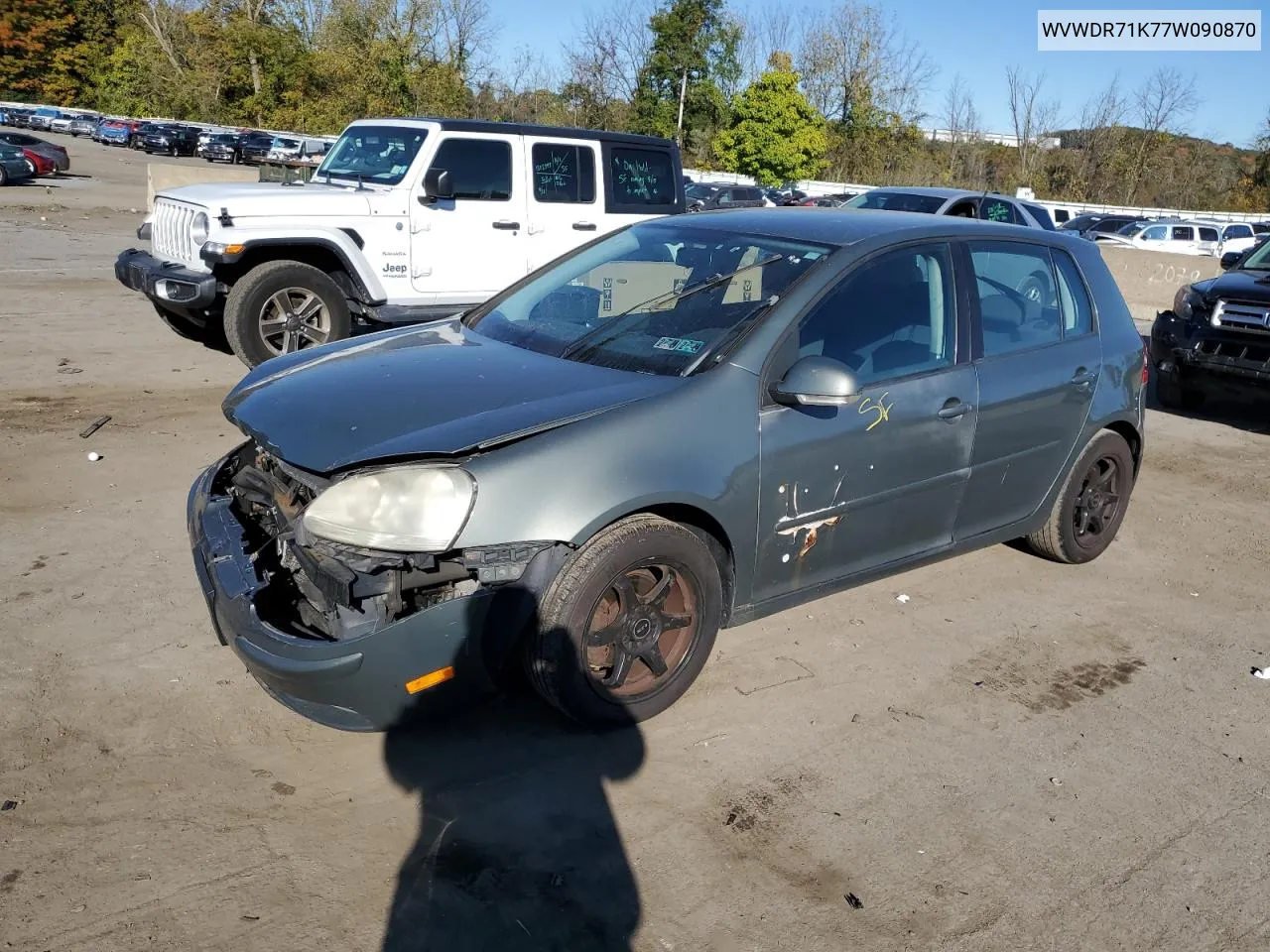 2007 Volkswagen Rabbit VIN: WVWDR71K77W090870 Lot: 75270964