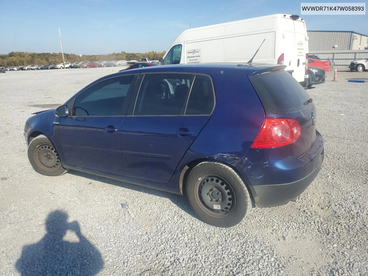 WVWDR71K47W058393 2007 Volkswagen Rabbit