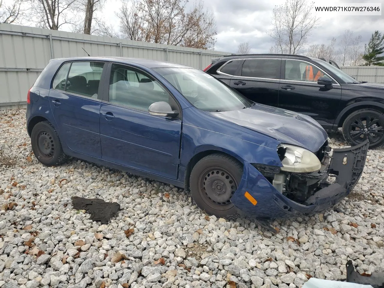 2007 Volkswagen Rabbit VIN: WVWDR71K07W276346 Lot: 78368984