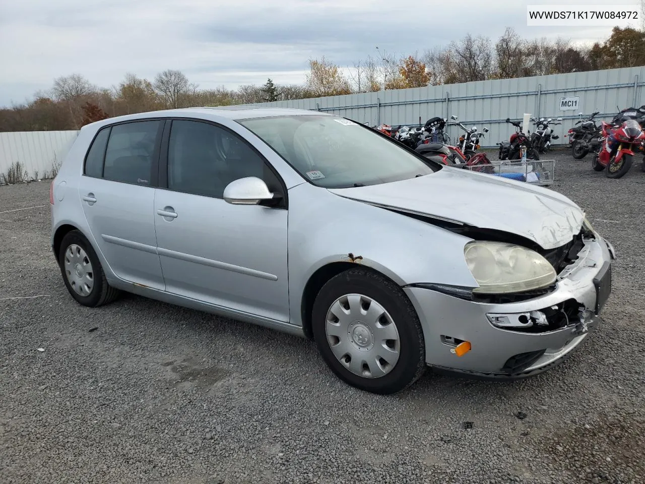 2007 Volkswagen Rabbit VIN: WVWDS71K17W084972 Lot: 78749794