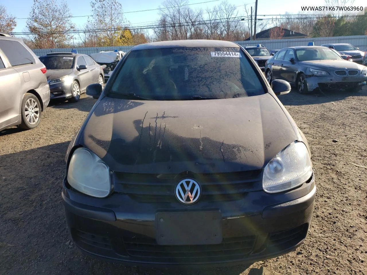 2007 Volkswagen Rabbit VIN: WVWAS71K67W063960 Lot: 79554414