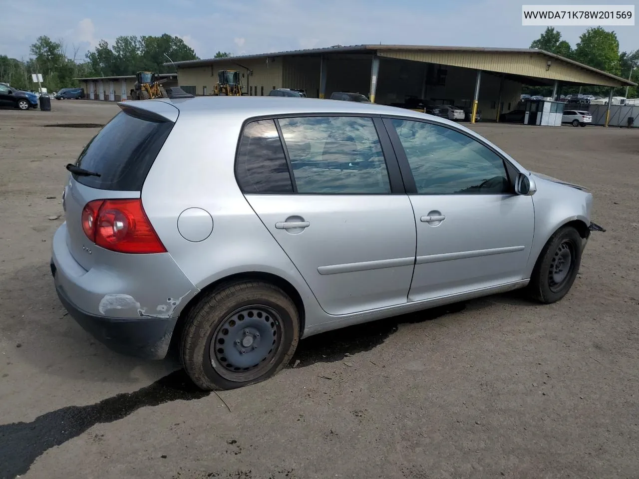 2008 Volkswagen Rabbit VIN: WVWDA71K78W201569 Lot: 65061924