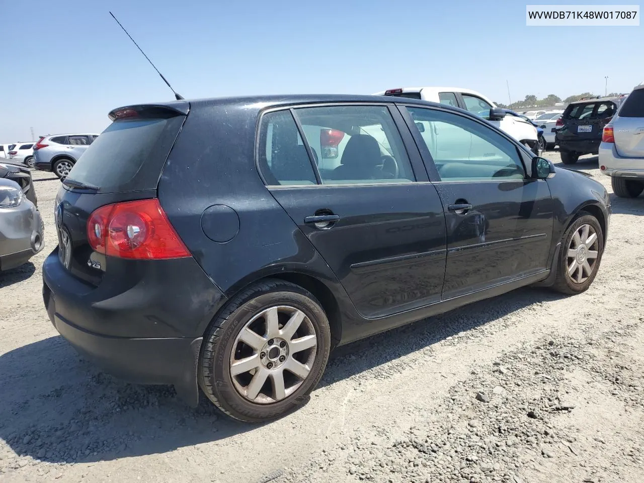 2008 Volkswagen Rabbit VIN: WVWDB71K48W017087 Lot: 67922164