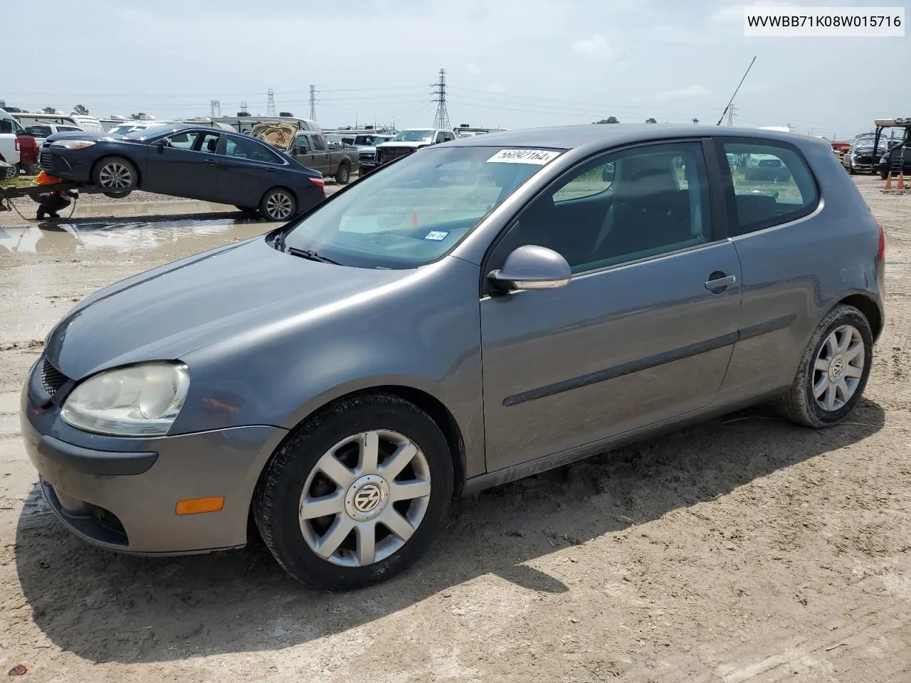 2008 Volkswagen Rabbit VIN: WVWBB71K08W015716 Lot: 69639484