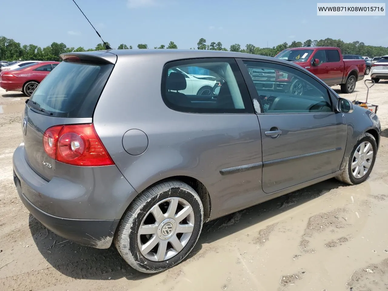 2008 Volkswagen Rabbit VIN: WVWBB71K08W015716 Lot: 69639484