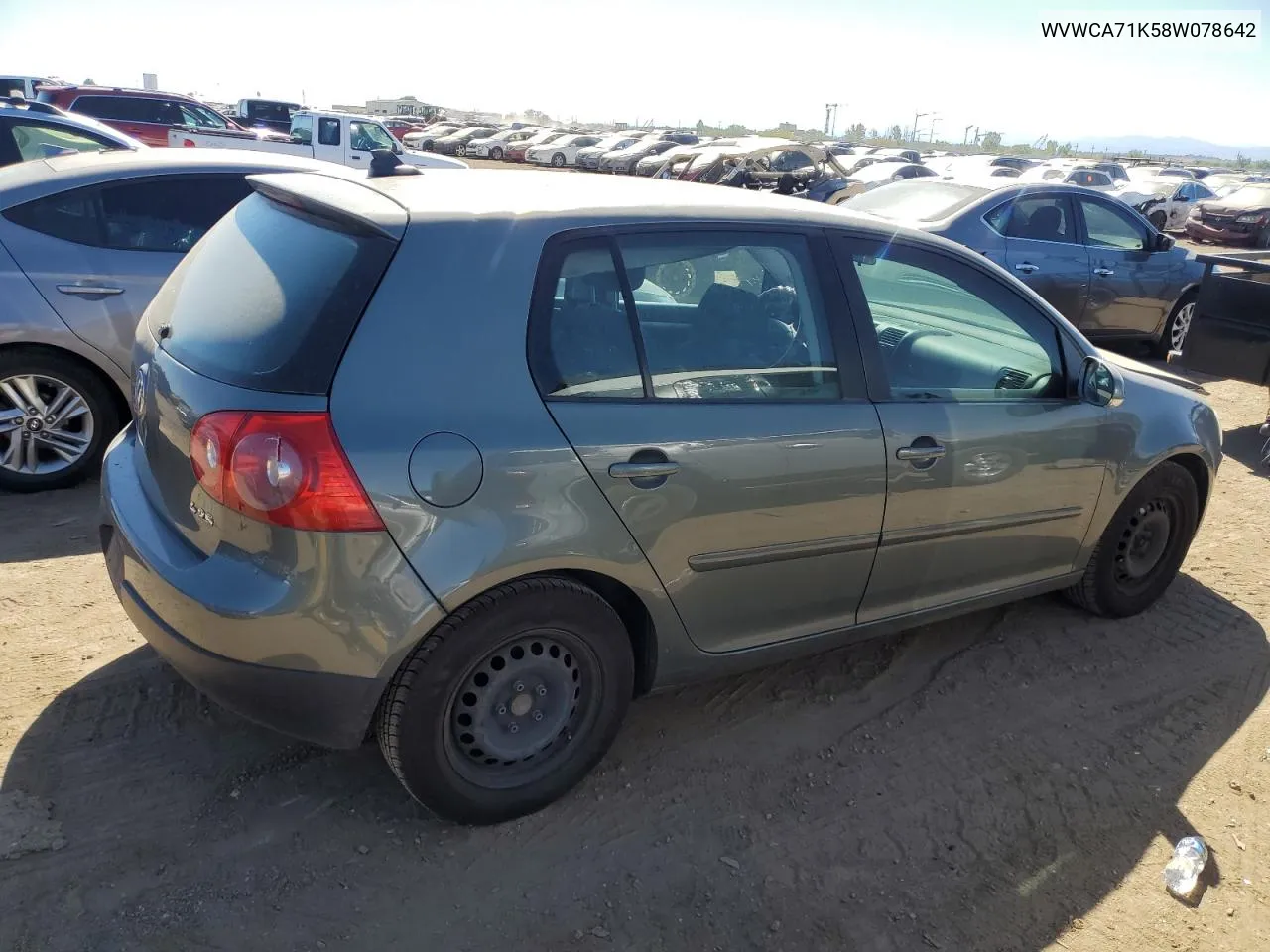 2008 Volkswagen Rabbit VIN: WVWCA71K58W078642 Lot: 69916344