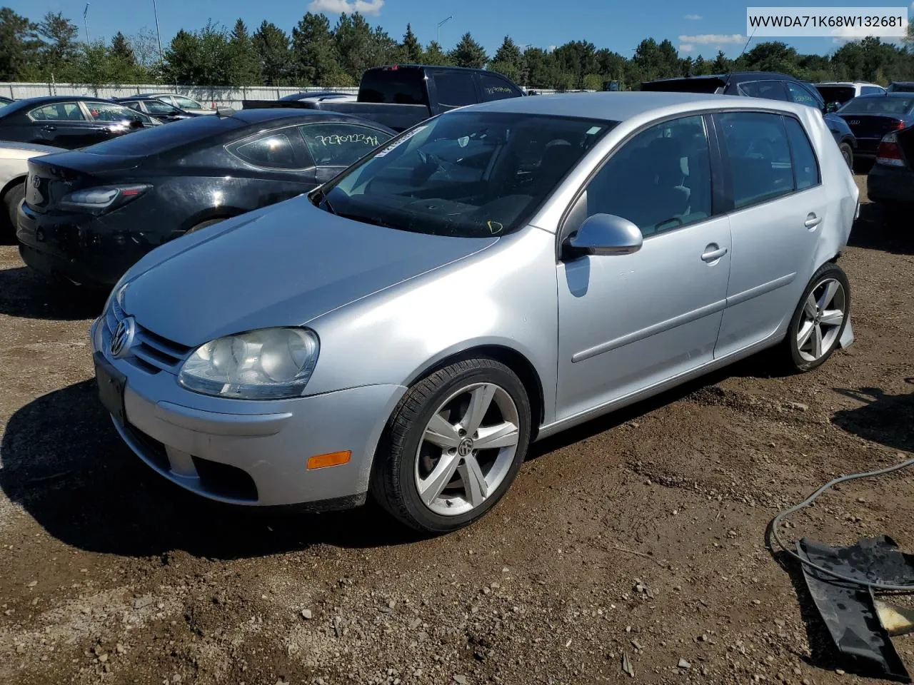 2008 Volkswagen Rabbit VIN: WVWDA71K68W132681 Lot: 72785334