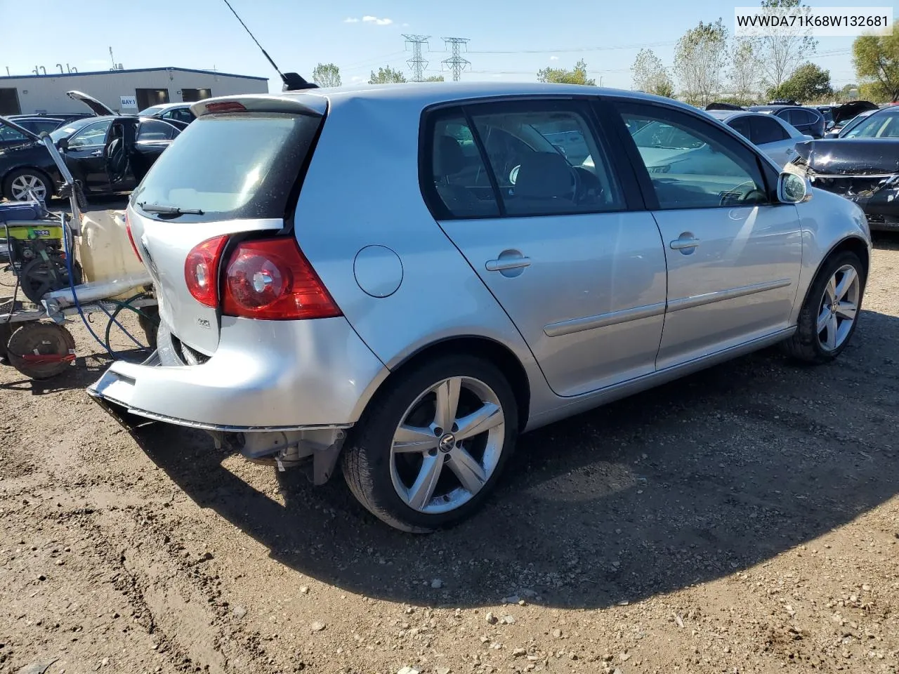 2008 Volkswagen Rabbit VIN: WVWDA71K68W132681 Lot: 72785334