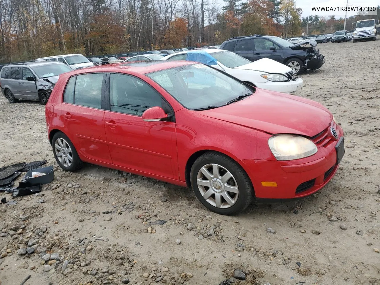 2008 Volkswagen Rabbit VIN: WVWDA71K88W147330 Lot: 77742974