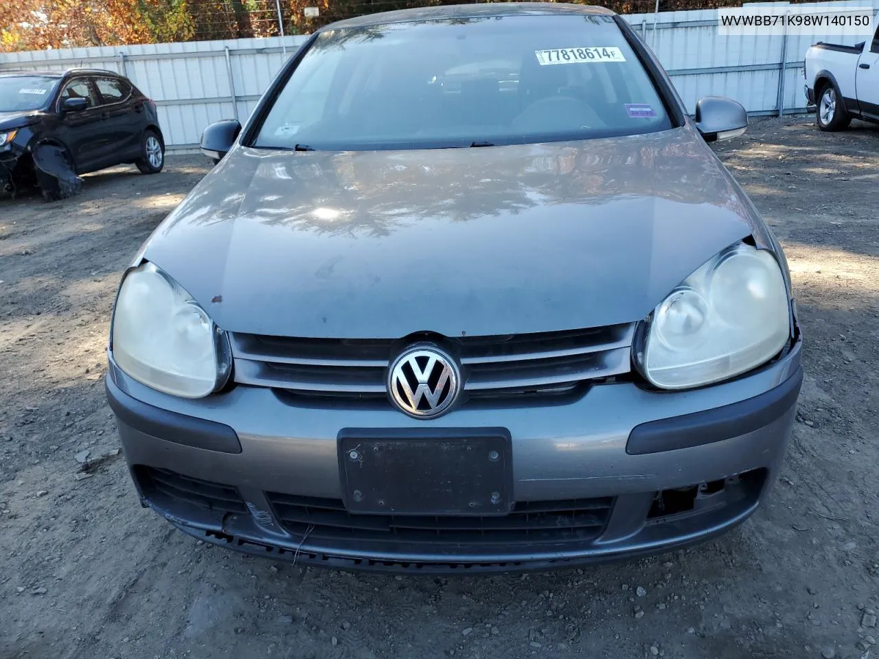 2008 Volkswagen Rabbit VIN: WVWBB71K98W140150 Lot: 77818614