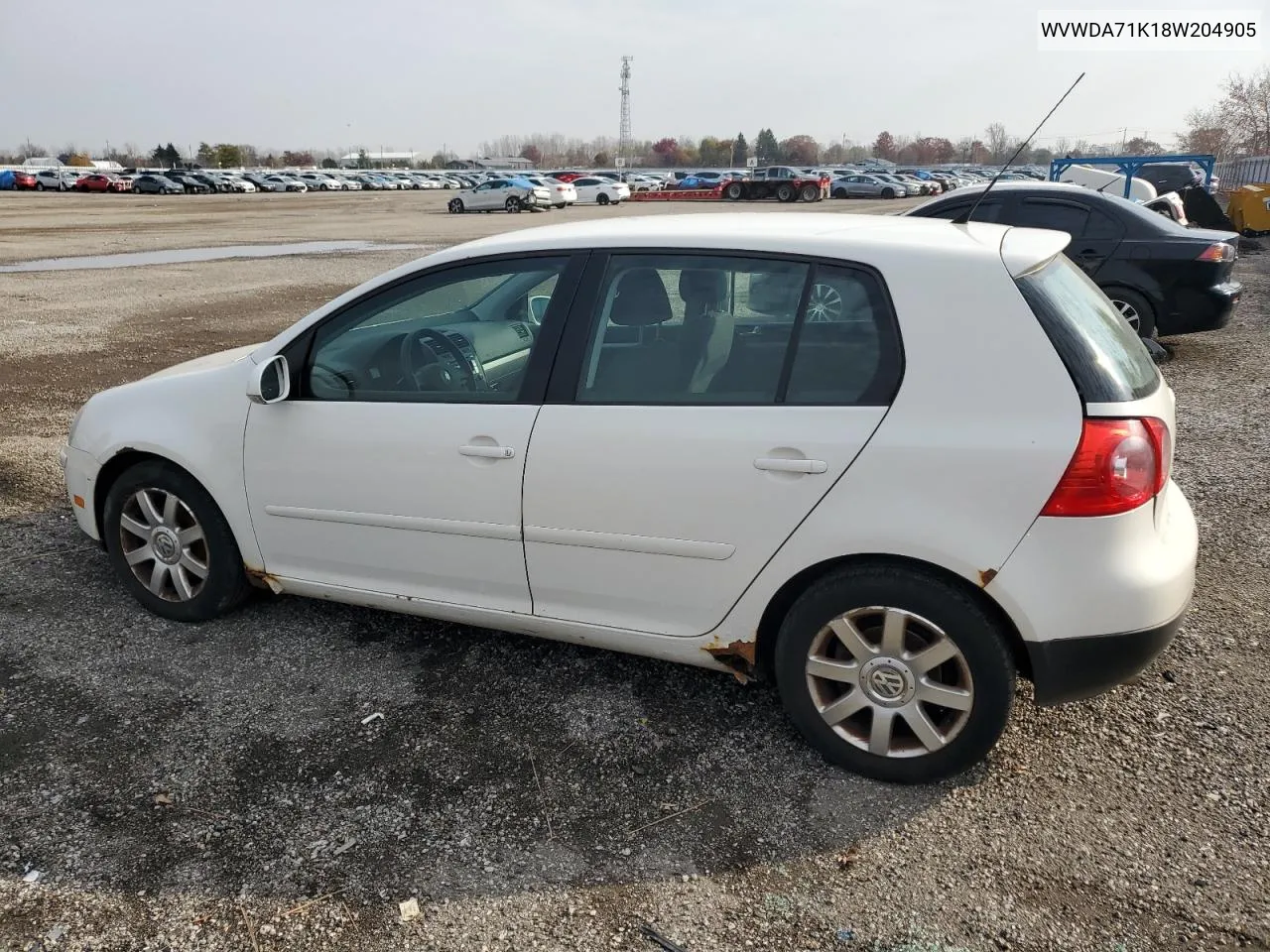 2008 Volkswagen Rabbit VIN: WVWDA71K18W204905 Lot: 78130544