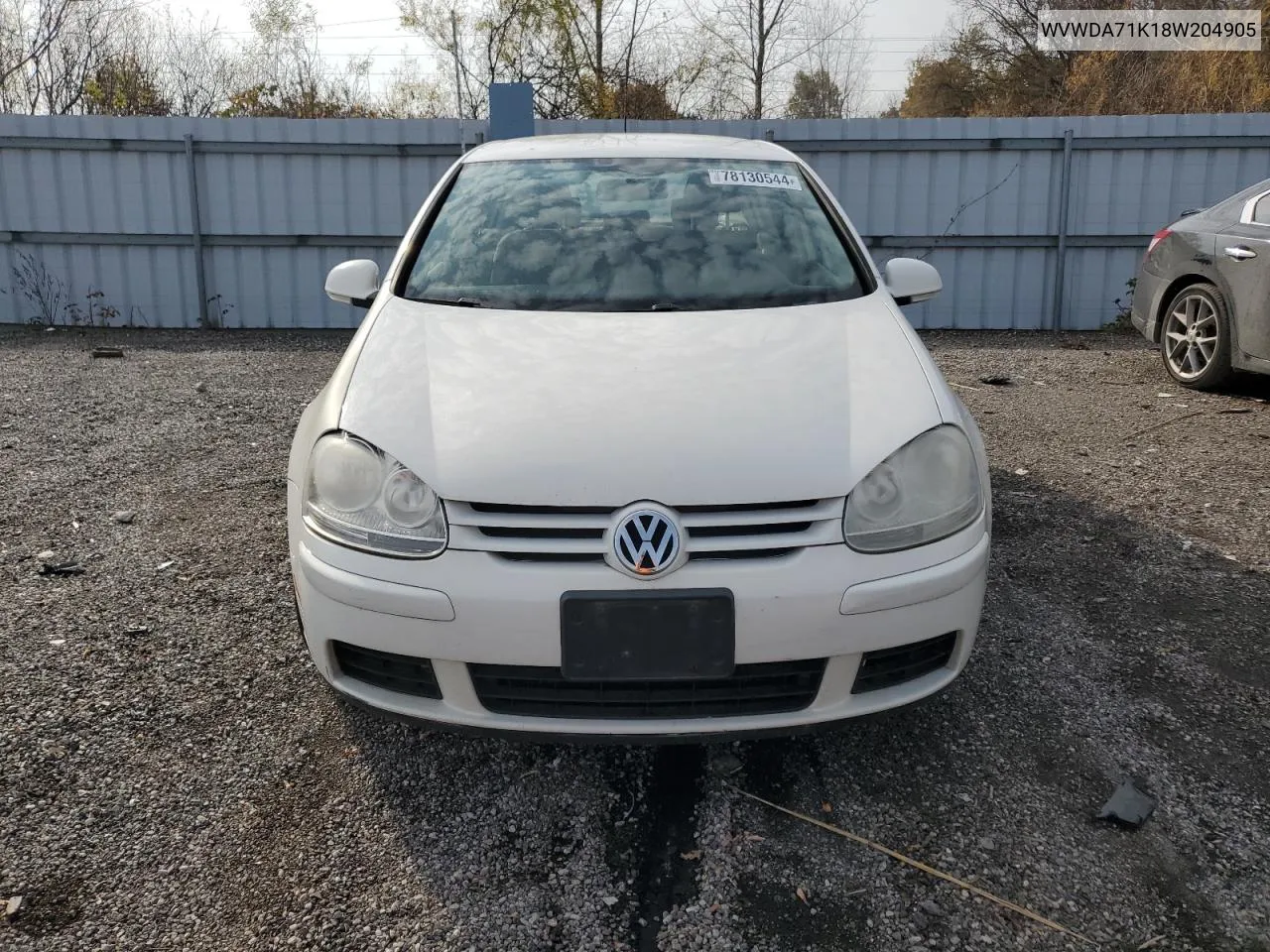 2008 Volkswagen Rabbit VIN: WVWDA71K18W204905 Lot: 78130544