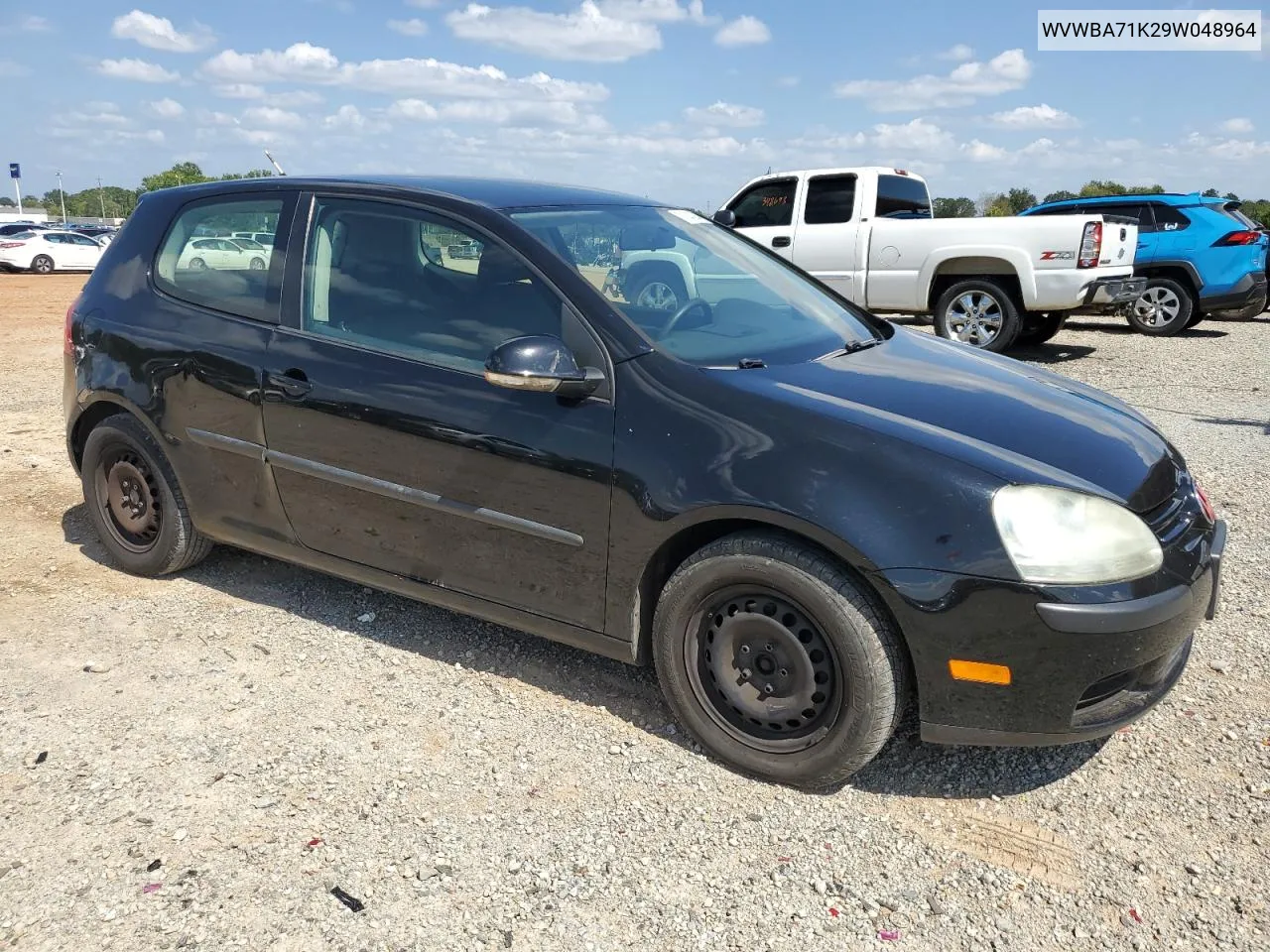 2009 Volkswagen Rabbit VIN: WVWBA71K29W048964 Lot: 71843944