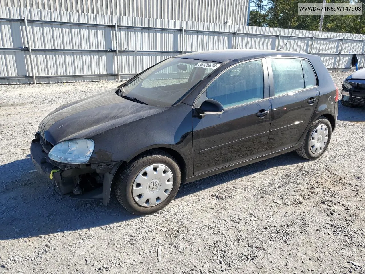 2009 Volkswagen Rabbit VIN: WVWDA71K59W147903 Lot: 76706654