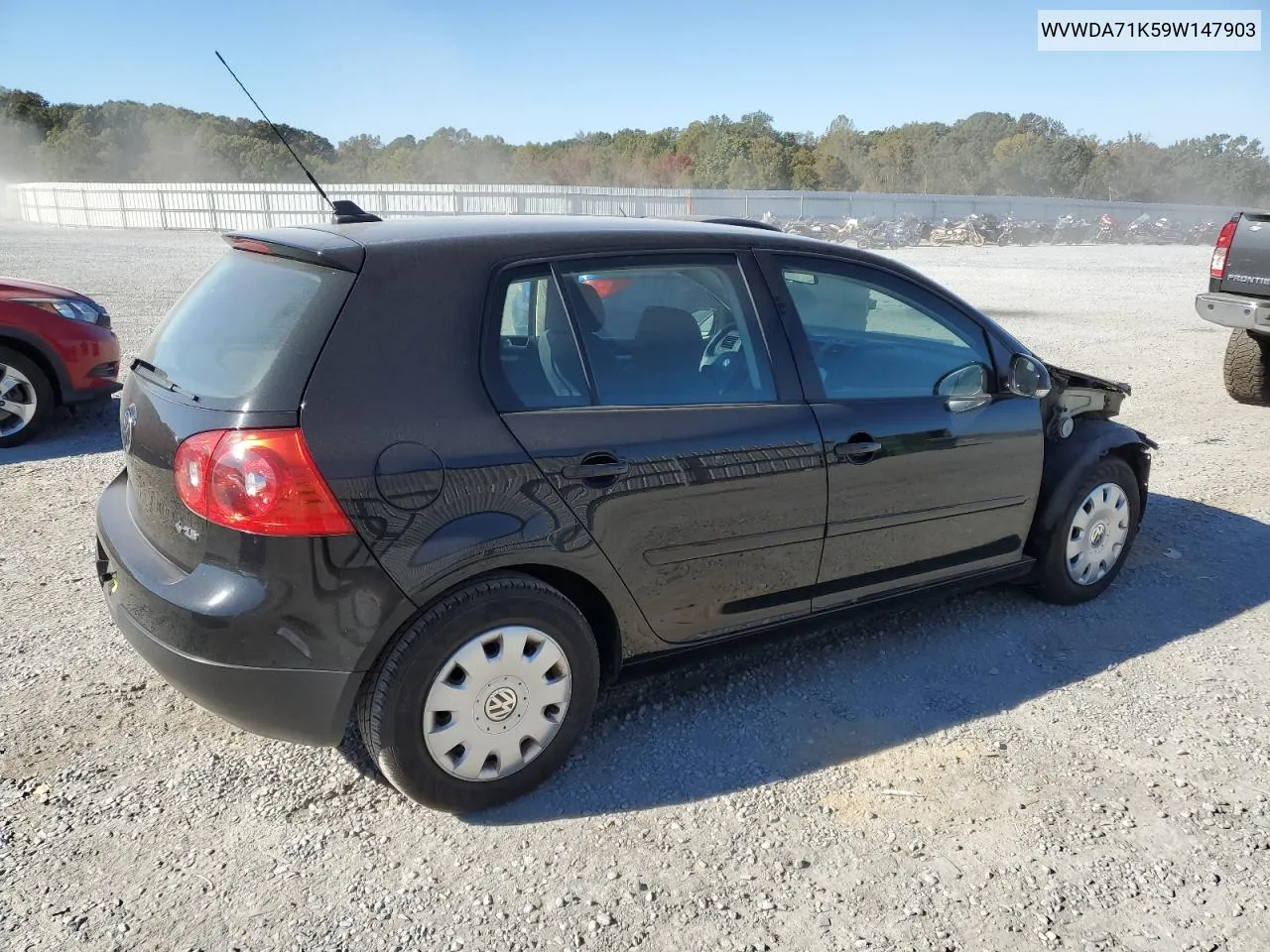 2009 Volkswagen Rabbit VIN: WVWDA71K59W147903 Lot: 76706654