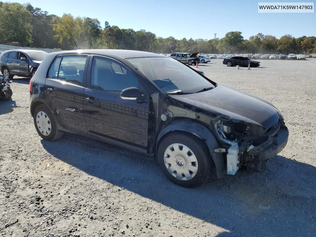 2009 Volkswagen Rabbit VIN: WVWDA71K59W147903 Lot: 76706654