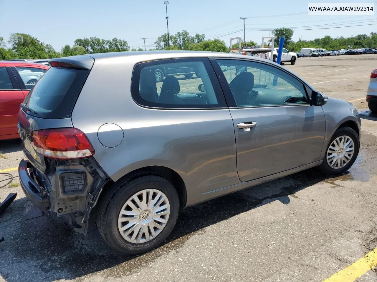 2010 Volkswagen Golf VIN: WVWAA7AJ0AW292314 Lot: 62326964