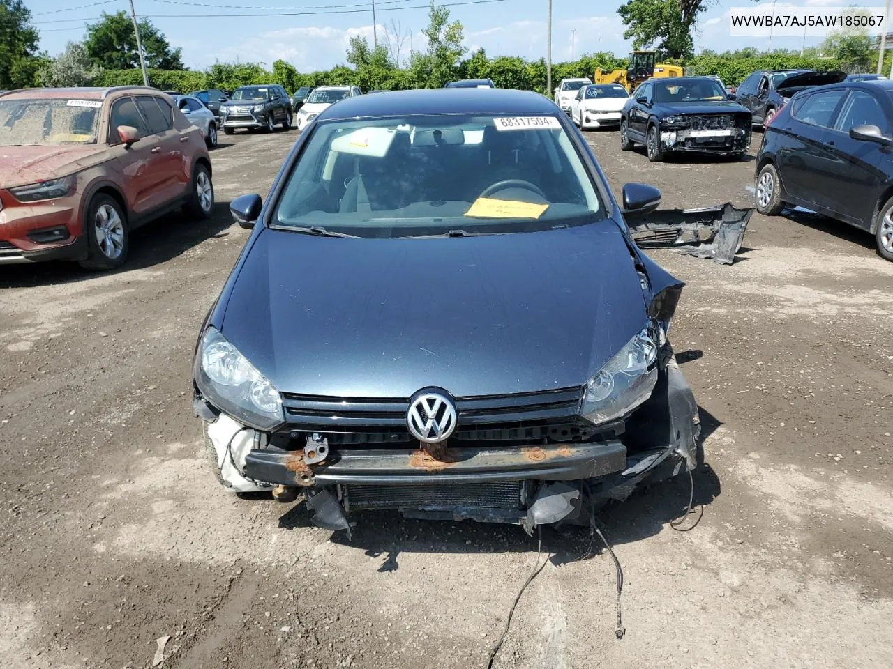 2010 Volkswagen Golf VIN: WVWBA7AJ5AW185067 Lot: 68317504