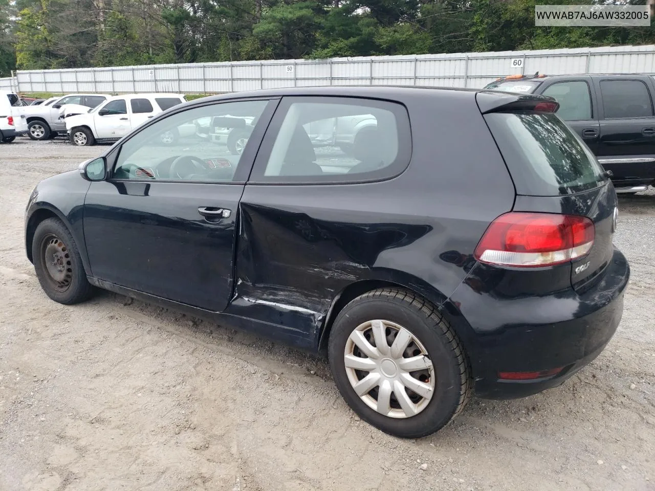 2010 Volkswagen Golf VIN: WVWAB7AJ6AW332005 Lot: 69185924