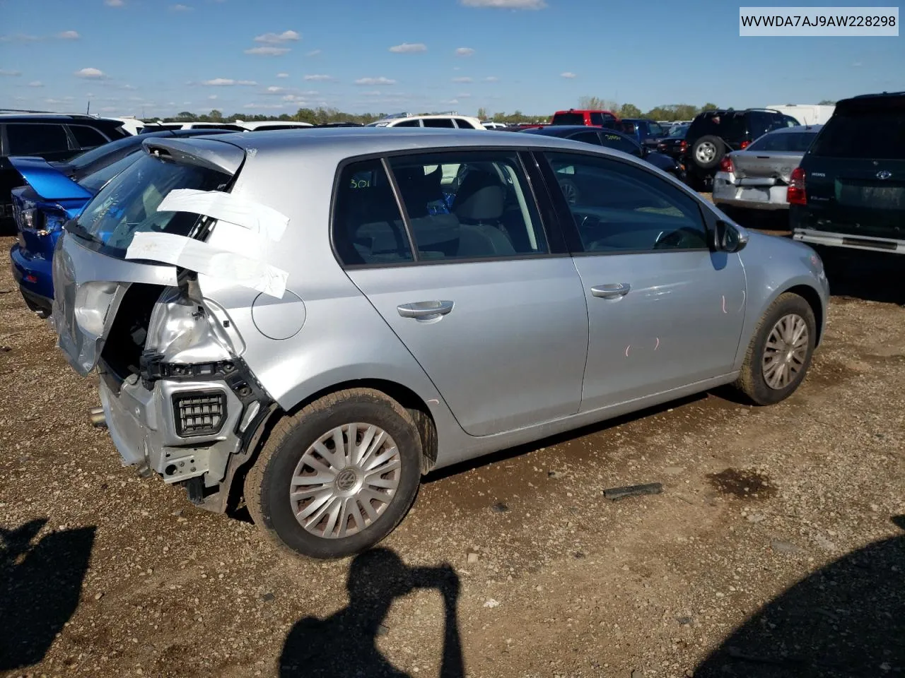 2010 Volkswagen Golf VIN: WVWDA7AJ9AW228298 Lot: 72335254