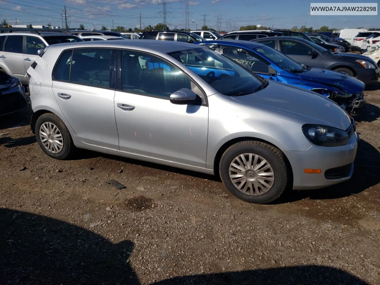 2010 Volkswagen Golf VIN: WVWDA7AJ9AW228298 Lot: 72335254