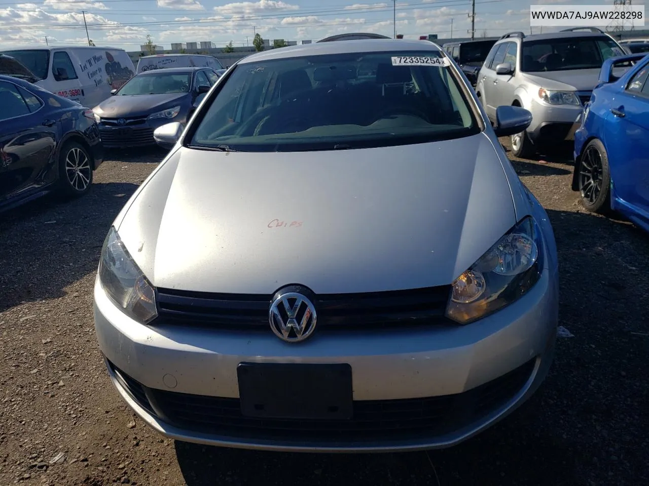 2010 Volkswagen Golf VIN: WVWDA7AJ9AW228298 Lot: 72335254