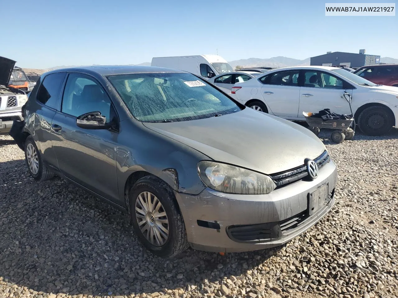 WVWAB7AJ1AW221927 2010 Volkswagen Golf