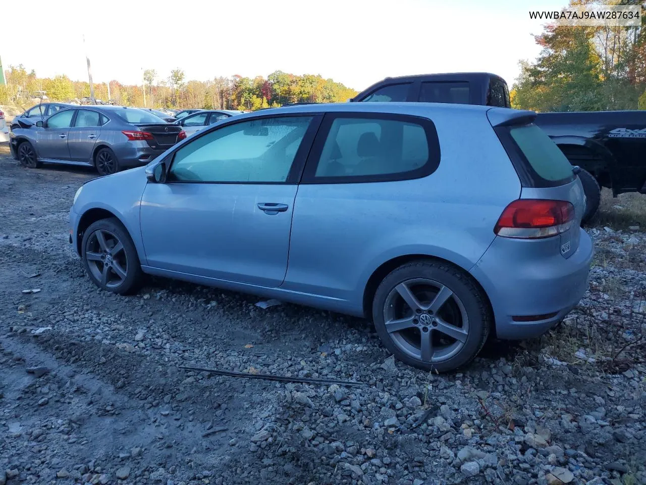 2010 Volkswagen Golf VIN: WVWBA7AJ9AW287634 Lot: 74885614