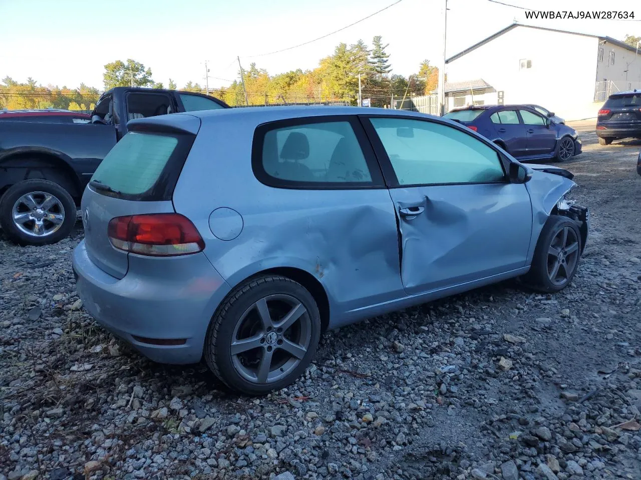 2010 Volkswagen Golf VIN: WVWBA7AJ9AW287634 Lot: 74885614