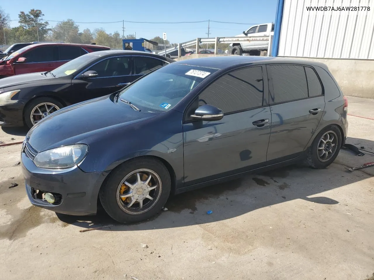 2010 Volkswagen Golf VIN: WVWDB7AJ6AW281778 Lot: 76127374